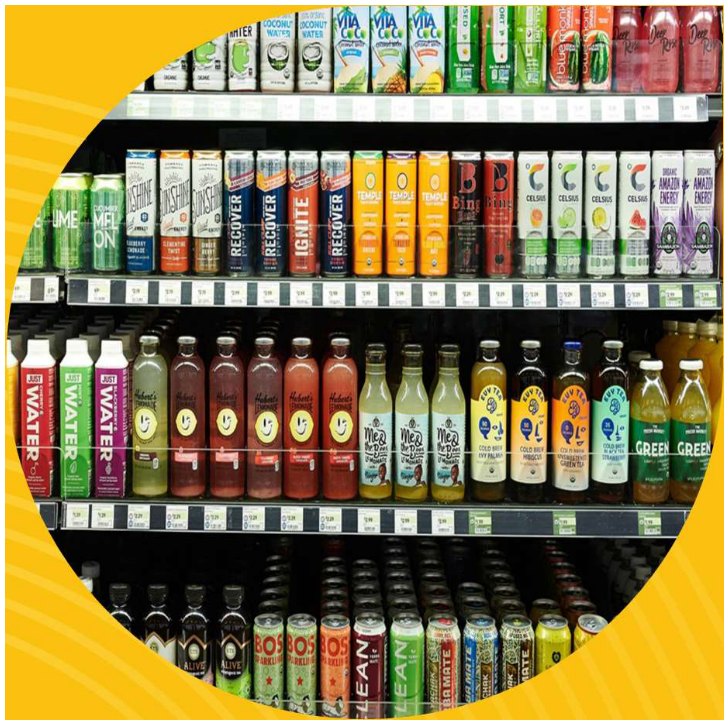 Functional beverage retail shelf